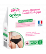 Hygiene naturelle Love and Green Shorty Menstruel Lavable Ecologique Taille 40 Flux abondant